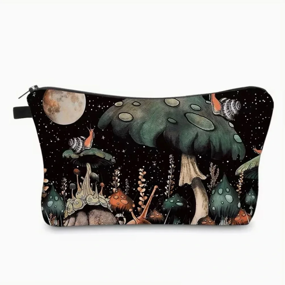 Starry Sky Mushroom Snail Pattern Small Cosmetic Bag Makeup Bag New